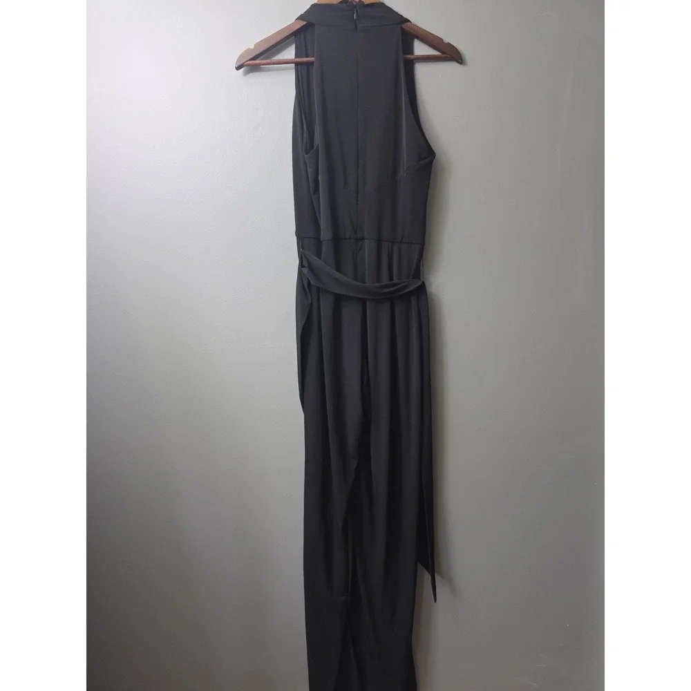 Michael Kors Jumpsuit Black Flare Leg Small Women's One Piece Cocktail Wedding